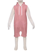 Sleeveless Hoodie Zip-Up Shorts Onesie