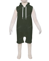 Sleeveless Hoodie Zip-Up Shorts Onesie