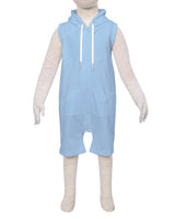 Sleeveless Hoodie Zip-Up Shorts Onesie