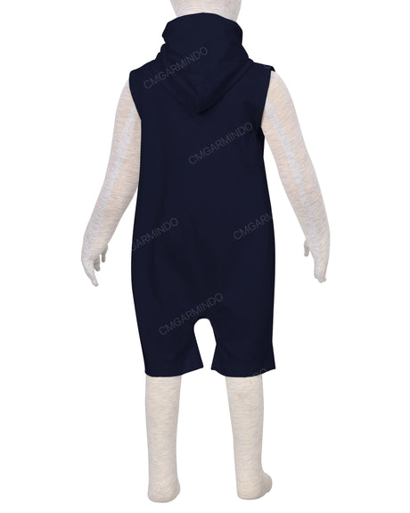 Sleeveless Hoodie Zip-Up Shorts Onesie