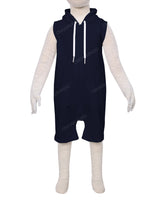 Sleeveless Hoodie Zip-Up Shorts Onesie
