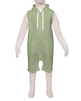 Sleeveless Hoodie Zip-Up Shorts Onesie