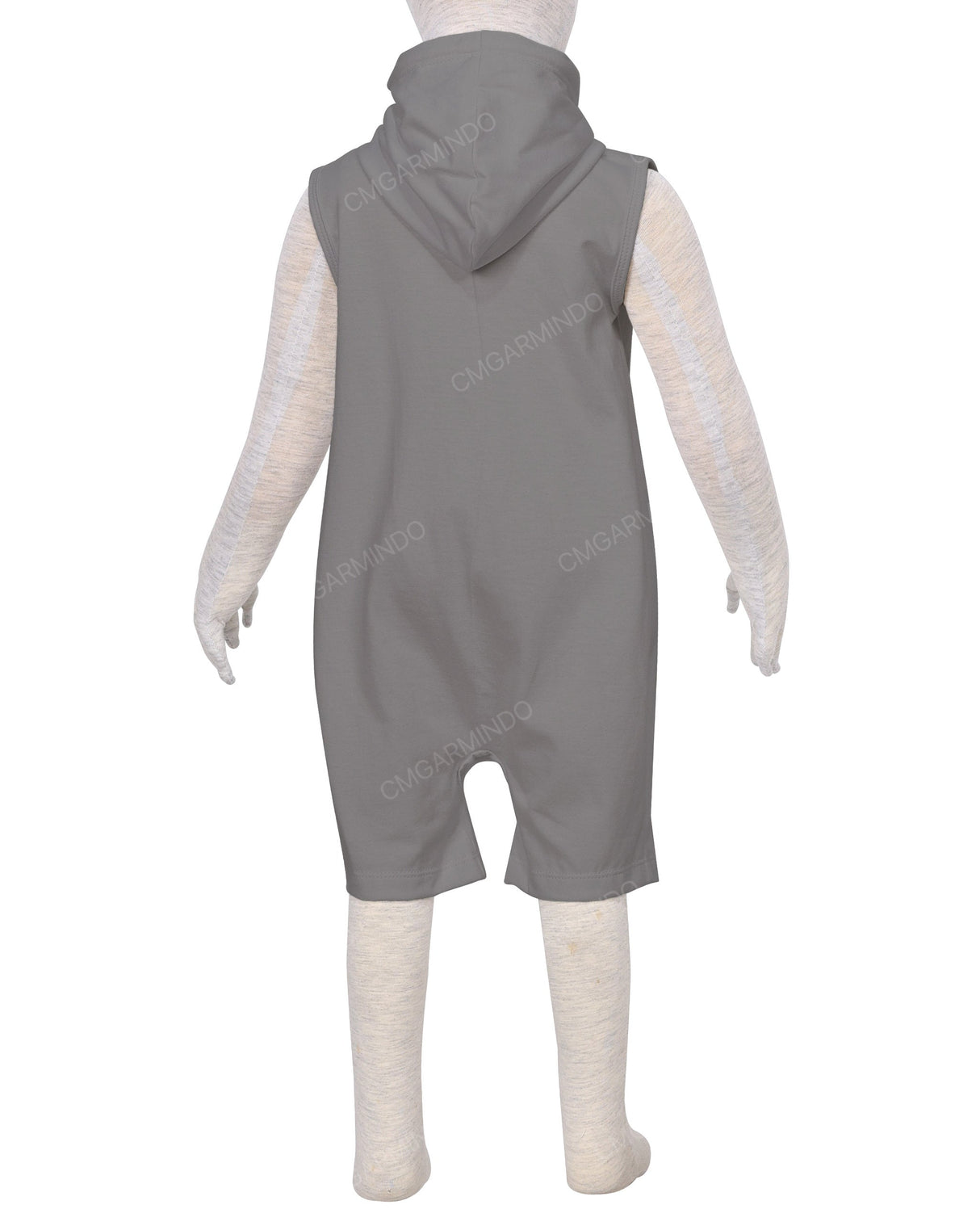 Sleeveless Hoodie Zip-Up Shorts Onesie