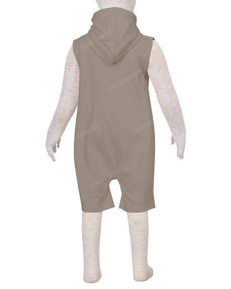 Sleeveless Hoodie Zip-Up Shorts Onesie