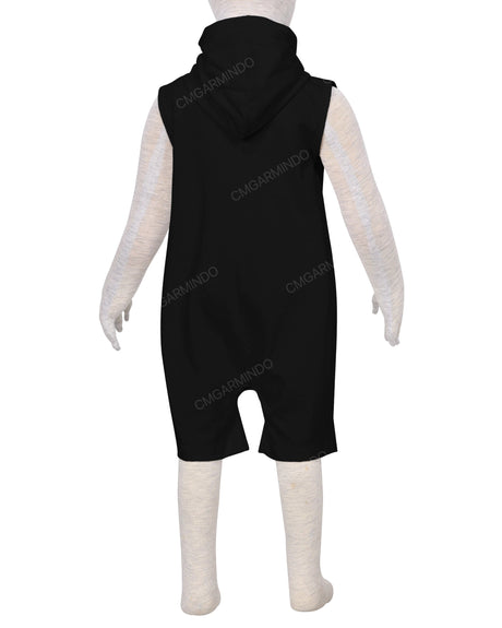 Sleeveless Hoodie Zip-Up Shorts Onesie
