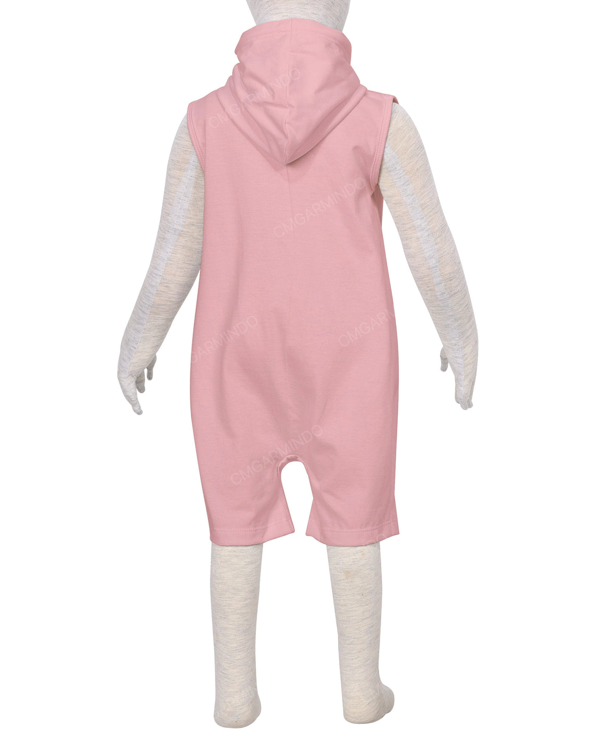 Sleeveless Hoodie Zip-Up Shorts Onesie