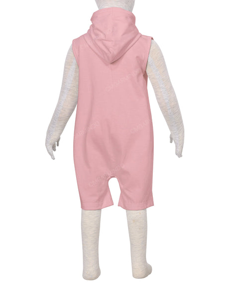 Sleeveless Hoodie Zip-Up Shorts Onesie