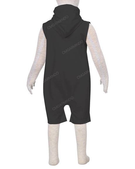Sleeveless Hoodie Zip-Up Shorts Onesie