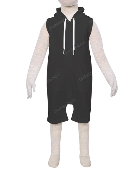 Sleeveless Hoodie Zip-Up Shorts Onesie