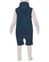 Sleeveless Hoodie Zip-Up Shorts Onesie