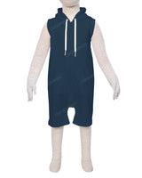 Sleeveless Hoodie Zip-Up Shorts Onesie