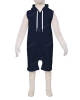 Sleeveless Hoodie Zip-Up Shorts Onesie