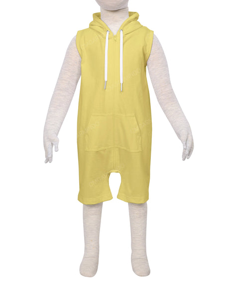 Sleeveless Hoodie Zip-Up Shorts Onesie
