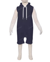 Sleeveless Hoodie Zip-Up Shorts Onesie