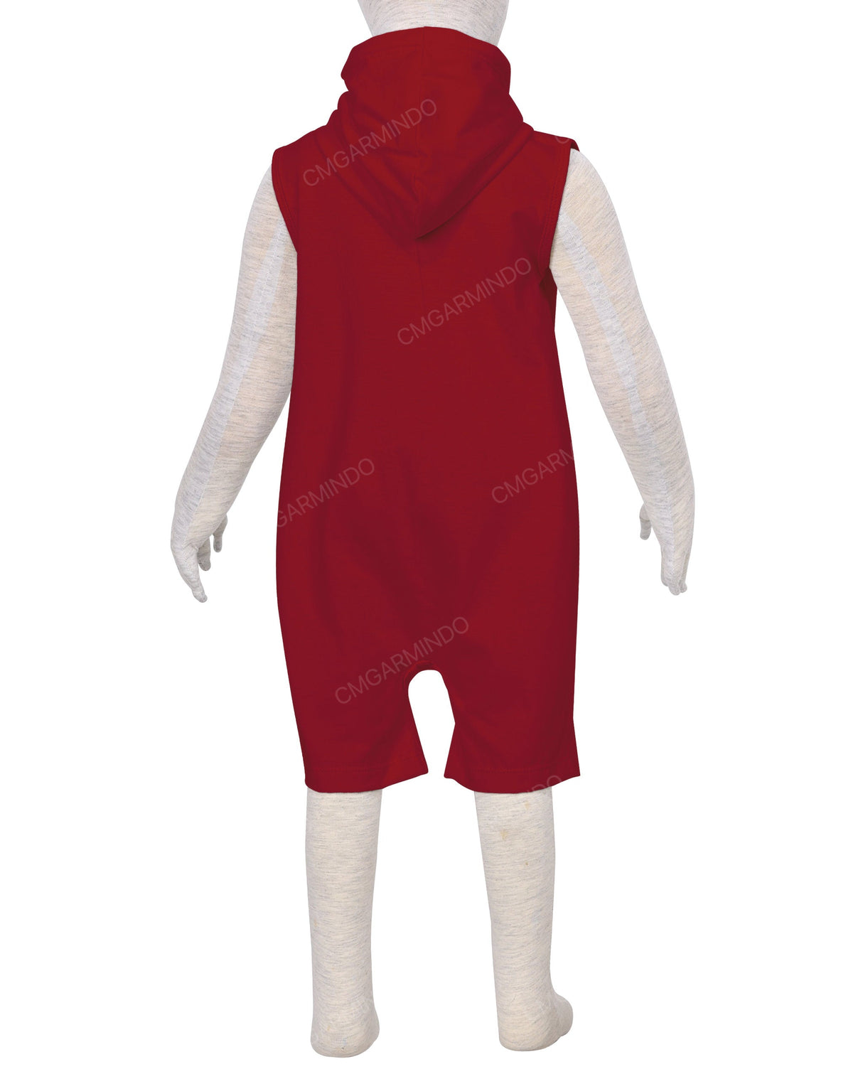Sleeveless Hoodie Zip-Up Shorts Onesie