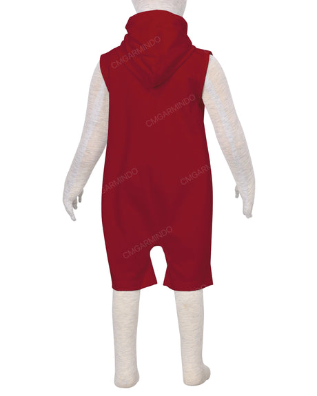 Sleeveless Hoodie Zip-Up Shorts Onesie