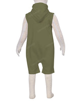 Sleeveless Hoodie Zip-Up Shorts Onesie