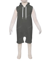 Sleeveless Hoodie Zip-Up Shorts Onesie