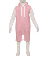 Sleeveless Hoodie Zip-Up Shorts Onesie