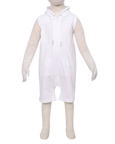 Sleeveless Hoodie Zip-Up Shorts Onesie
