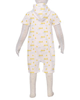 Short Sleeve Hoodie Zip-Up Shorts Onesie