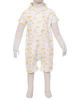 Short Sleeve Hoodie Zip-Up Shorts Onesie