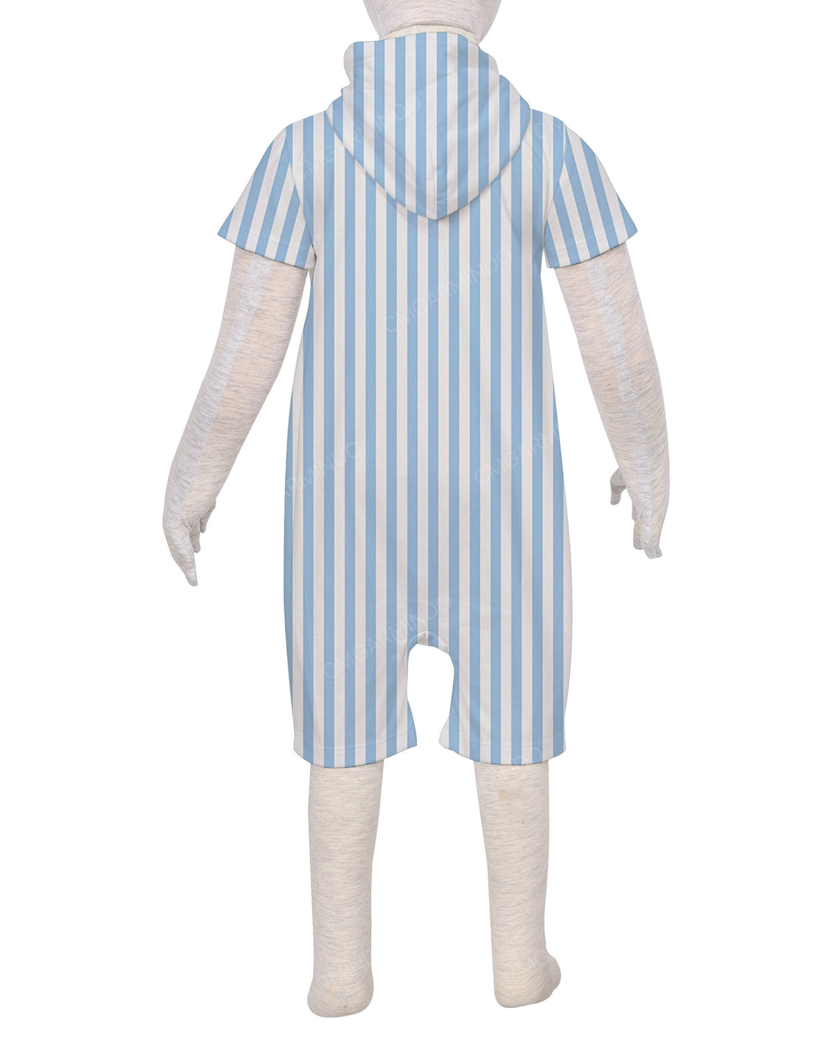 Short Sleeve Hoodie Zip-Up Shorts Onesie