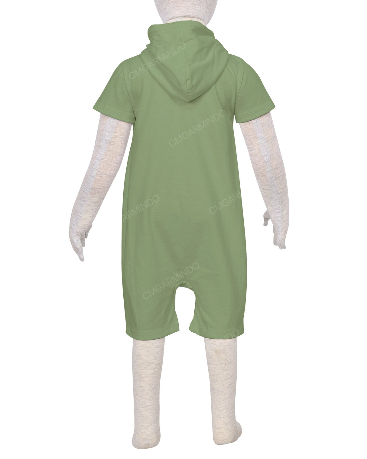 Short Sleeve Hoodie Zip-Up Shorts Onesie