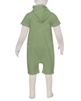 Short Sleeve Hoodie Zip-Up Shorts Onesie