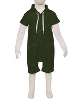 Short Sleeve Hoodie Zip-Up Shorts Onesie