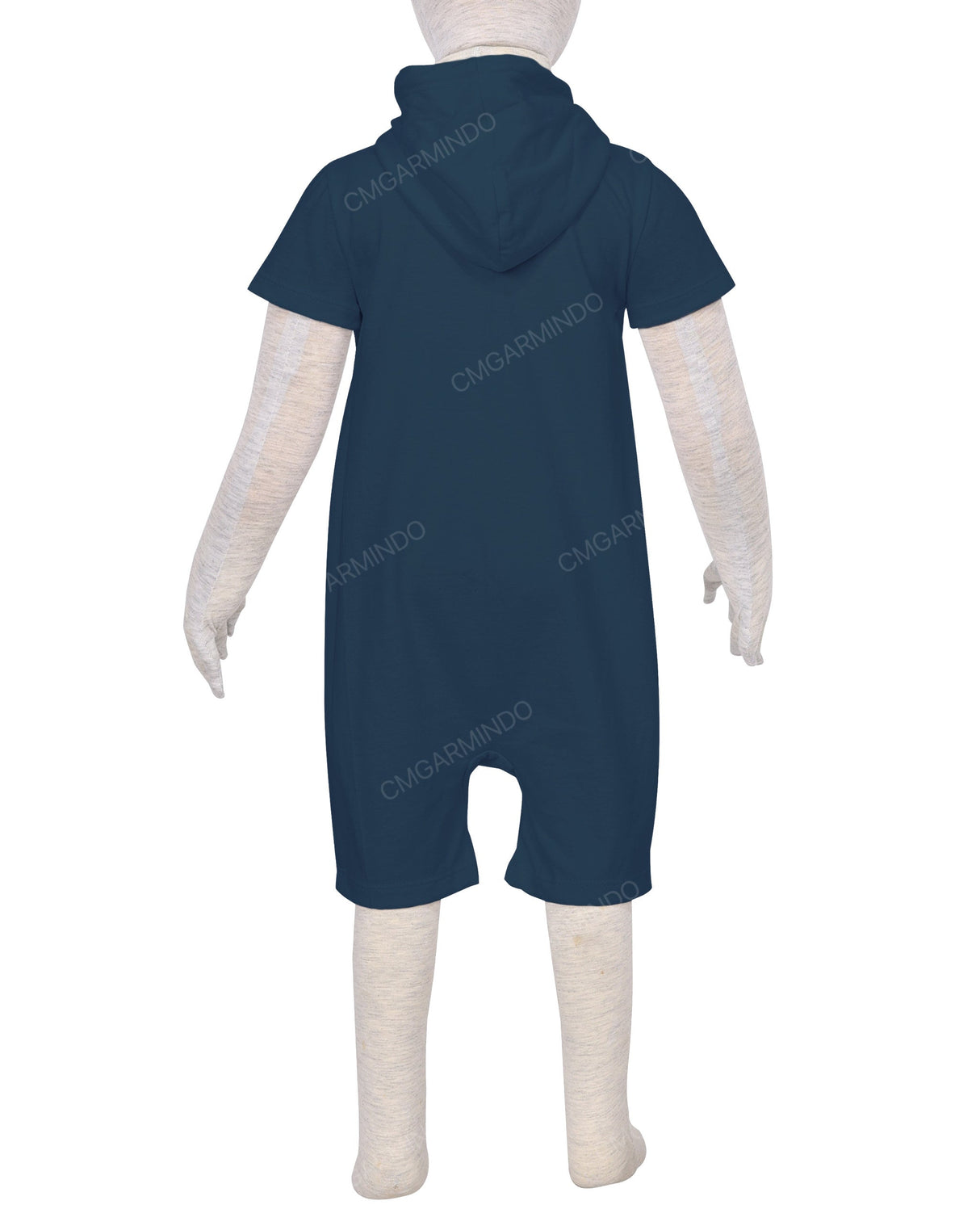 Short Sleeve Hoodie Zip-Up Shorts Onesie