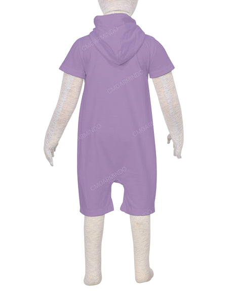 Short Sleeve Hoodie Zip-Up Shorts Onesie