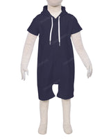 Short Sleeve Hoodie Zip-Up Shorts Onesie