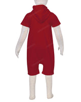Short Sleeve Hoodie Zip-Up Shorts Onesie