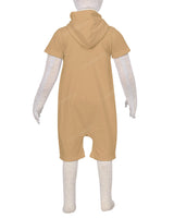 Short Sleeve Hoodie Zip-Up Shorts Onesie