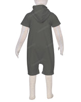 Short Sleeve Hoodie Zip-Up Shorts Onesie