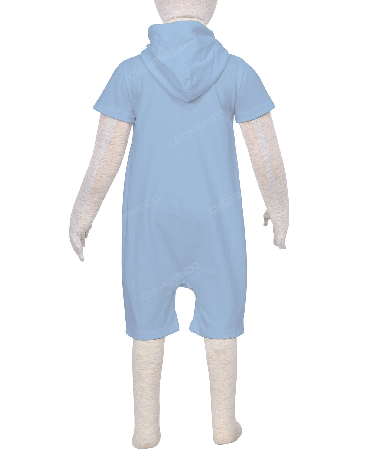 Short Sleeve Hoodie Zip-Up Shorts Onesie
