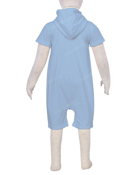 Short Sleeve Hoodie Zip-Up Shorts Onesie