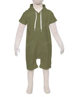 Short Sleeve Hoodie Zip-Up Shorts Onesie