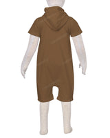 Short Sleeve Hoodie Zip-Up Shorts Onesie