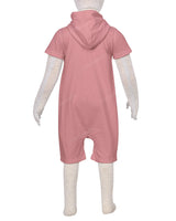Short Sleeve Hoodie Zip-Up Shorts Onesie