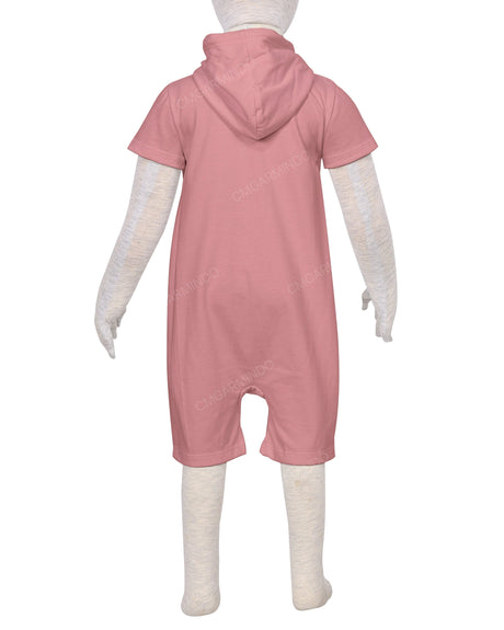 Short Sleeve Hoodie Zip-Up Shorts Onesie