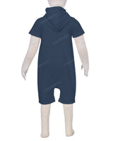 Short Sleeve Hoodie Zip-Up Shorts Onesie