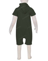 Short Sleeve Hoodie Zip-Up Shorts Onesie
