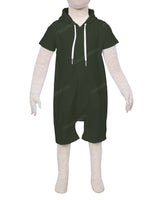 Short Sleeve Hoodie Zip-Up Shorts Onesie