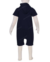Short Sleeve Hoodie Zip-Up Shorts Onesie