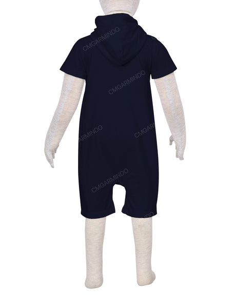 Short Sleeve Hoodie Zip-Up Shorts Onesie