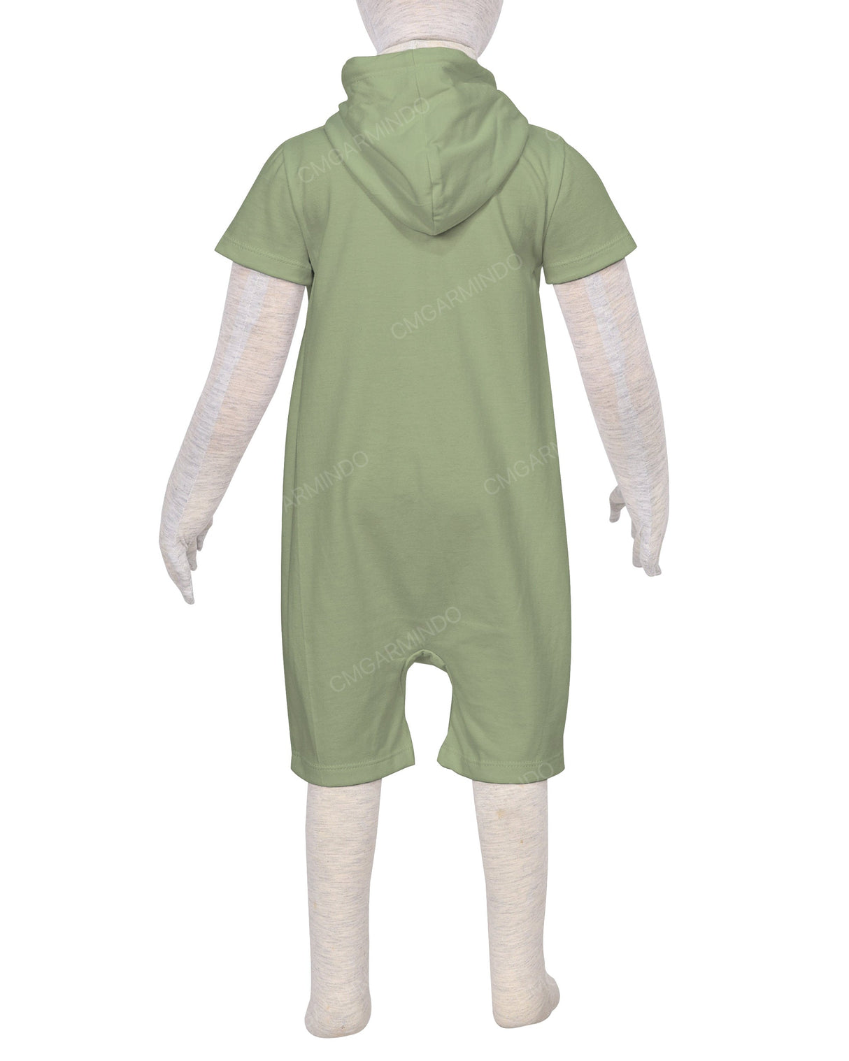 Short Sleeve Hoodie Zip-Up Shorts Onesie
