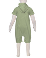 Short Sleeve Hoodie Zip-Up Shorts Onesie