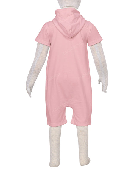 Short Sleeve Hoodie Zip-Up Shorts Onesie